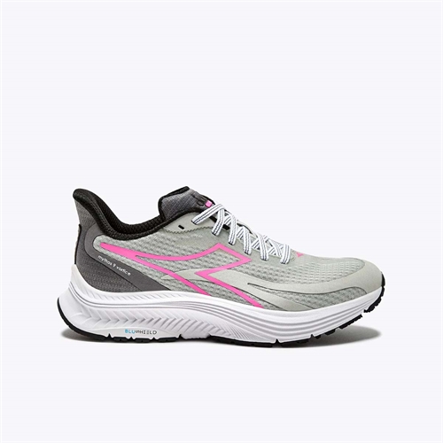 Diadora Mythos Blushield 9 Vortice W Løpesko - Grå/Rosa