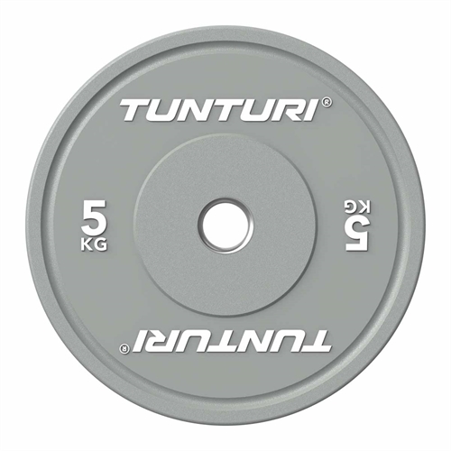 Tunturi Platinum Color Bumper Plates - 5 kg - Grå