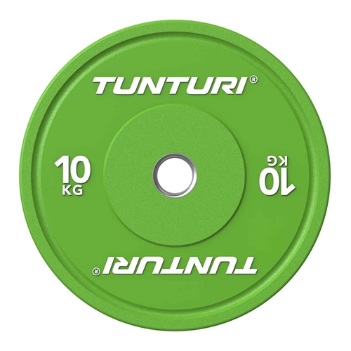 Tunturi Platinum Green Bumperplate - 10 kg