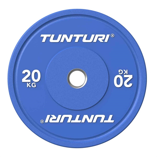 Tunturi Platinum Color Bumper Plates - 20 kg - Blå