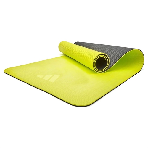 Adidas Dobbeltsidig 6 mm Yogamatte - 176 x 61 cm - Svart/Gul