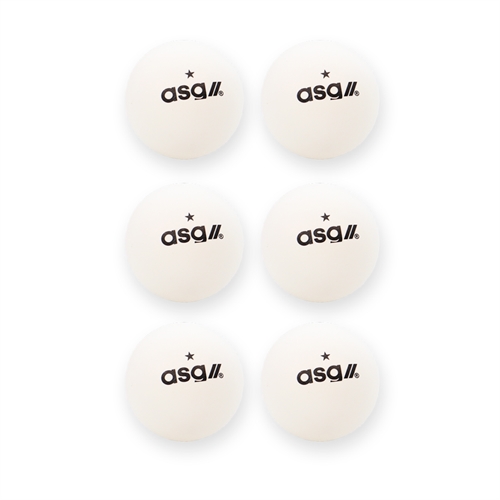 ASG Bordtennisballer 6-pakning – hvit