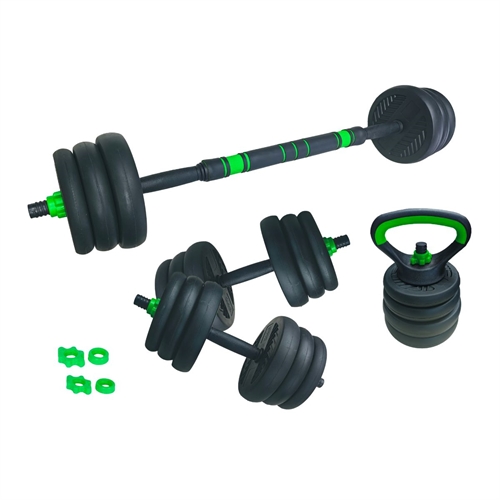 ASG Vægtsæt 20 kg. Sort/Grøn