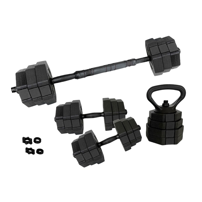 ASG Justerbart HEX Vektsett 20 Kg. - Svart/Svart