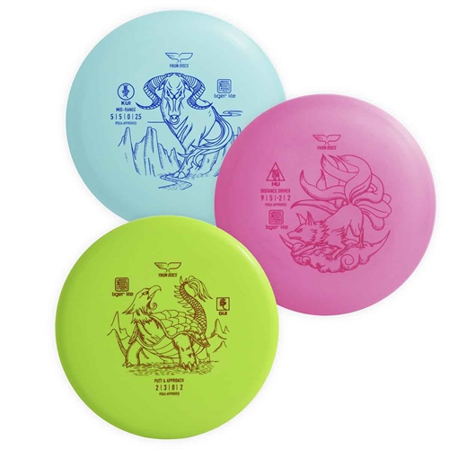 Yikun Disc Golf-sett - 3 deler.