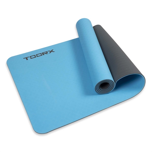 Toorx Pro Yogamatte - 6 mm (Blå/Grå)