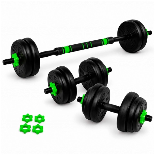 Active Sports Gear Justerbart Vektsett - Svart/Grønn - 15 kg