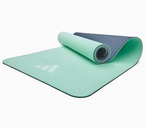 Adidas dobbeltsidig 6mm yogamatte - 6mm - Blå/Mintgrønn