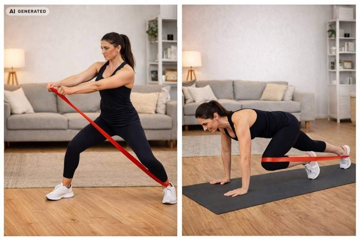 Trening av kjernemuskulaturen med strikk