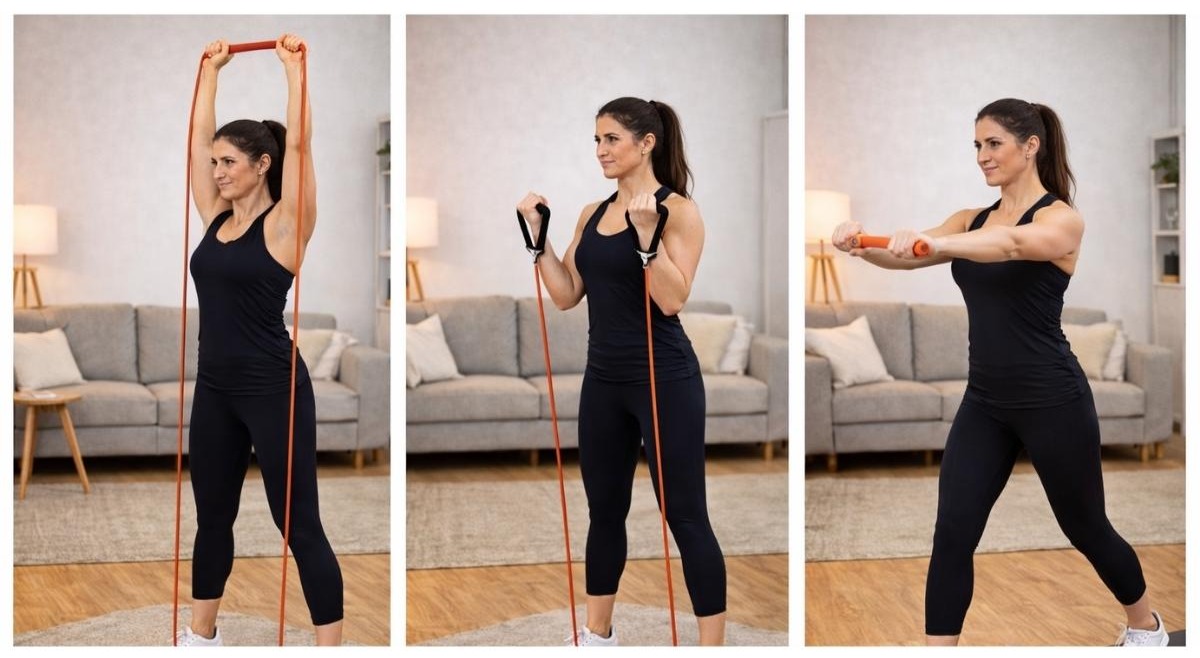 overkropp styrketrening med strikk