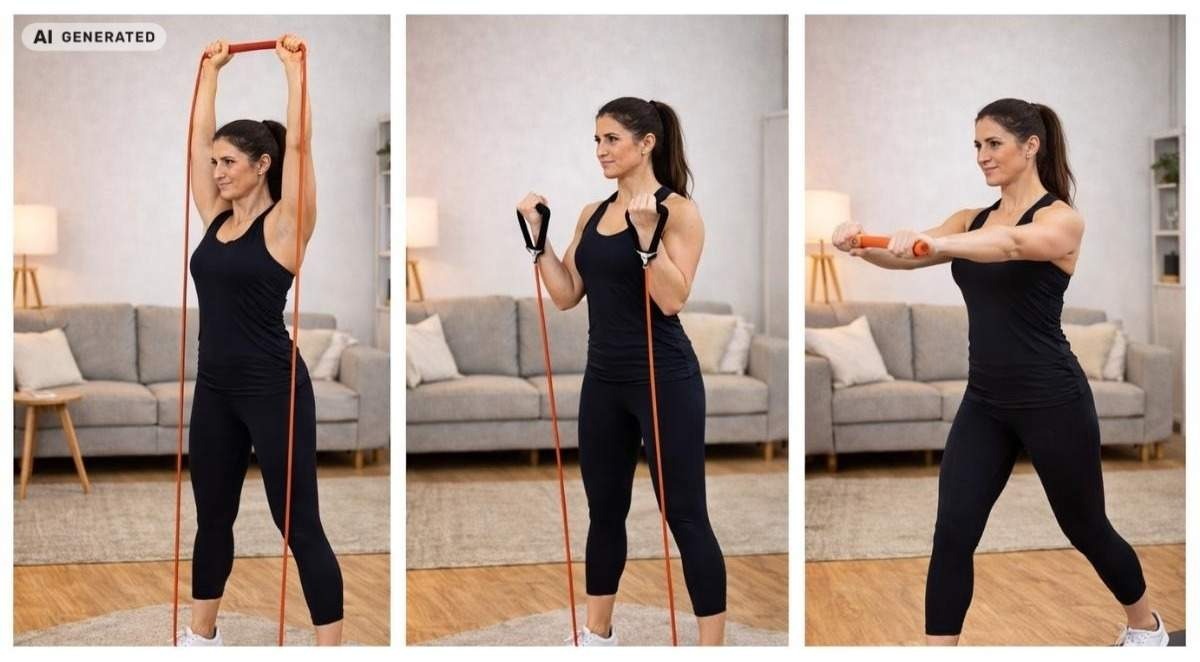 Styrketrening for overkroppen med strikk