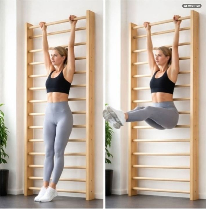 Leg raises på ribbevegg