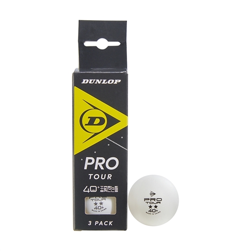 Dunlop 40+ Pro Tour Bordtennisball (3-pakning)