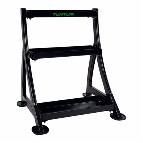 Dette er en Tunturi Kettlebell Rack, small, racken er sort