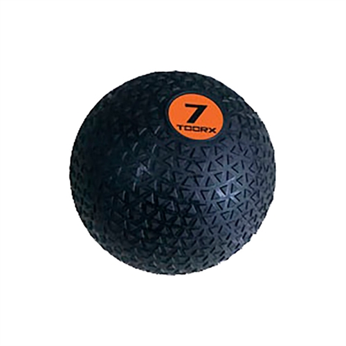 Dette er en Toorx Slam Ball 7 kg ø 23 cm, bolden er sort og orange